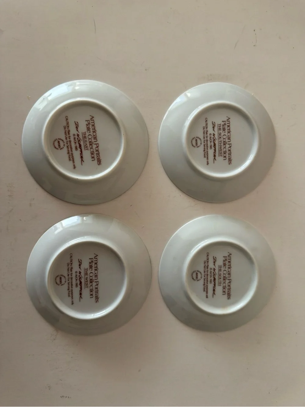 Decorative Avon American Scene Accent Plates. Set of 4. America250. Americana